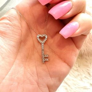 💗Diamond Heart Key Necklace